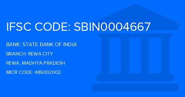 State Bank Of India (SBI) Rewa City Branch IFSC Code