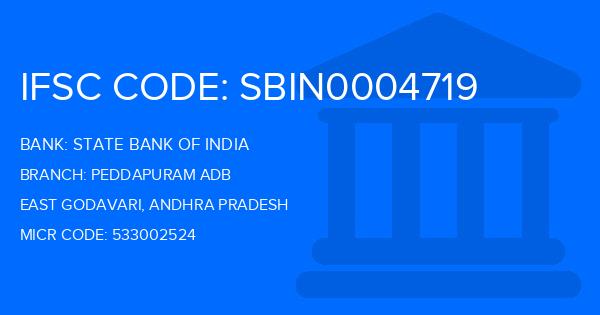 State Bank Of India (SBI) Peddapuram Adb Branch IFSC Code