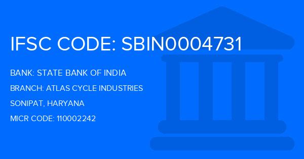 State Bank Of India (SBI) Atlas Cycle Industries Branch IFSC Code