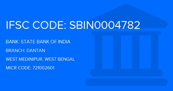 State Bank Of India (SBI) Dantan Branch IFSC Code