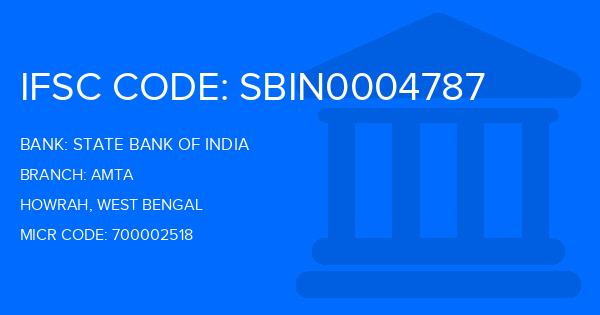 State Bank Of India (SBI) Amta Branch IFSC Code