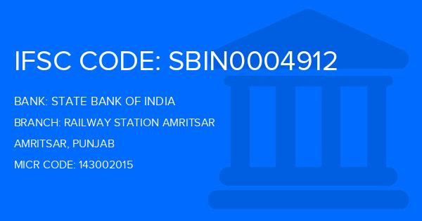 State Bank Of India (SBI) Railway Station Amritsar Branch IFSC Code