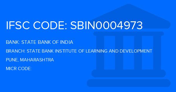 State Bank Of India (SBI) State Bank Institute Of Learning And Development Branch IFSC Code