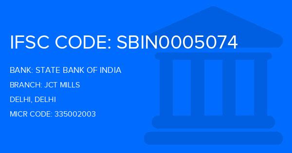 State Bank Of India (SBI) Jct Mills Branch IFSC Code