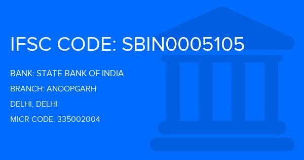 State Bank Of India (SBI) Anoopgarh Branch IFSC Code