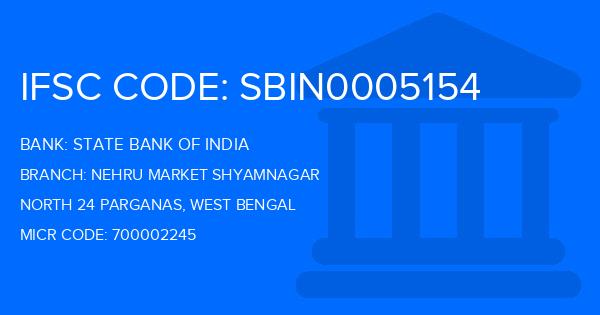 State Bank Of India (SBI) Nehru Market Shyamnagar Branch IFSC Code