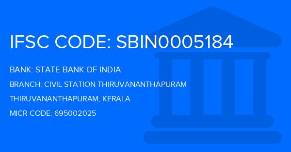 State Bank Of India (SBI) Civil Station Thiruvananthapuram Branch IFSC Code