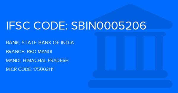 State Bank Of India (SBI) Rbo Mandi Branch IFSC Code