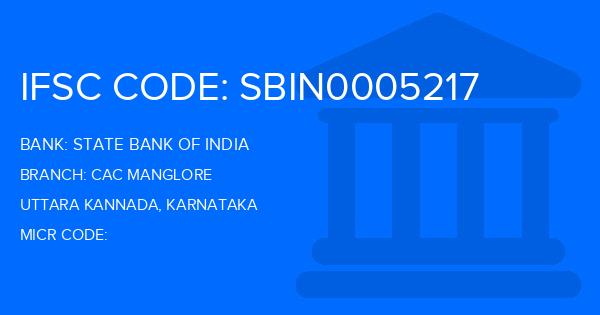 State Bank Of India (SBI) Cac Manglore Branch IFSC Code