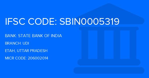 State Bank Of India (SBI) Udi Branch IFSC Code