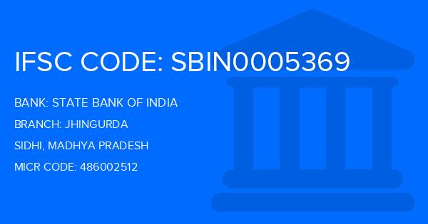 State Bank Of India (SBI) Jhingurda Branch IFSC Code