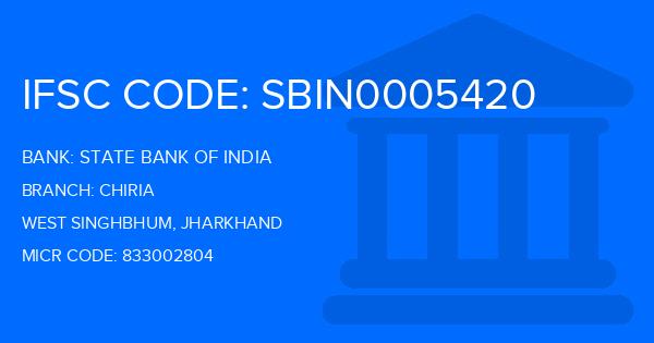 State Bank Of India (SBI) Chiria Branch IFSC Code
