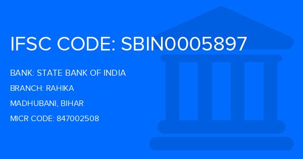 State Bank Of India (SBI) Rahika Branch IFSC Code