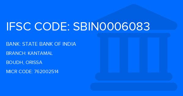 State Bank Of India (SBI) Kantamal Branch IFSC Code