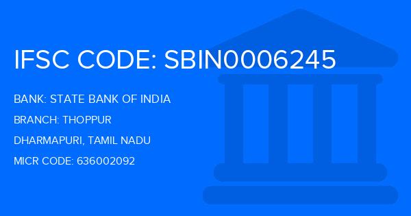 State Bank Of India (SBI) Thoppur Branch IFSC Code