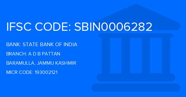 State Bank Of India (SBI) A D B Pattan Branch IFSC Code