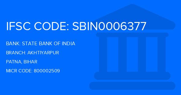 State Bank Of India (SBI) Akhtiyarpur Branch IFSC Code