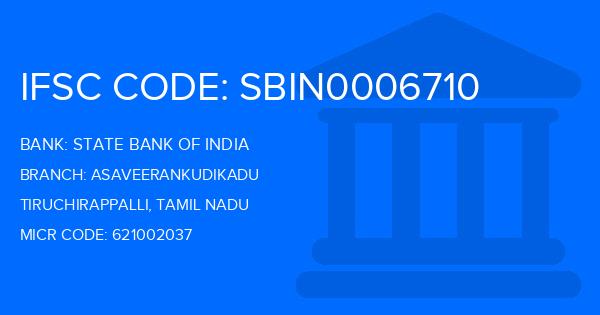 State Bank Of India (SBI) Asaveerankudikadu Branch IFSC Code