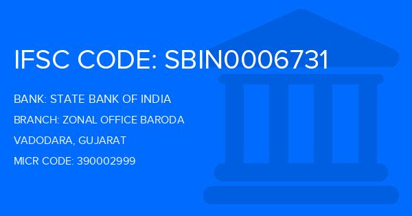State Bank Of India (SBI) Zonal Office Baroda Branch IFSC Code
