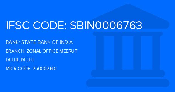 State Bank Of India (SBI) Zonal Office Meerut Branch IFSC Code