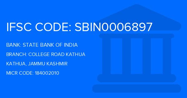 State Bank Of India (SBI) College Road Kathua Branch IFSC Code