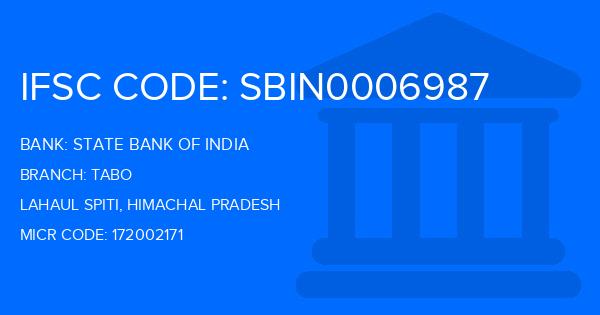 State Bank Of India (SBI) Tabo Branch IFSC Code
