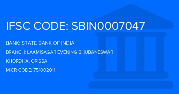 State Bank Of India (SBI) Laxmisagar Evening Bhubaneswar Branch IFSC Code