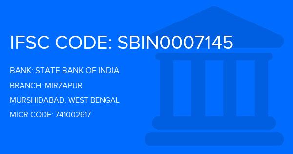 State Bank Of India (SBI) Mirzapur Branch IFSC Code