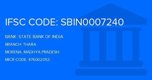 State Bank Of India (SBI) Thara Branch IFSC Code