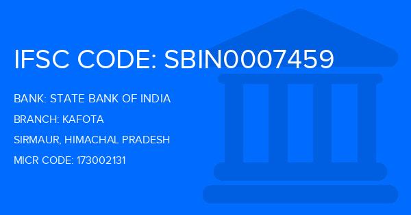 State Bank Of India (SBI) Kafota Branch IFSC Code
