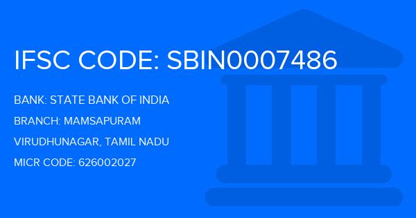 State Bank Of India (SBI) Mamsapuram Branch IFSC Code