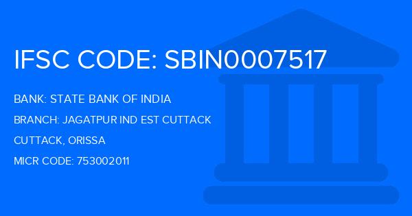 State Bank Of India (SBI) Jagatpur Ind Est Cuttack Branch IFSC Code