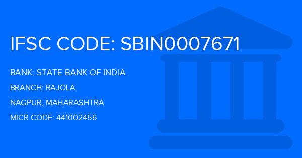State Bank Of India (SBI) Rajola Branch IFSC Code