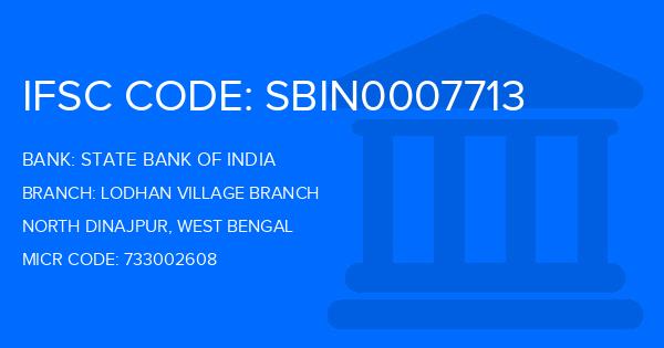 State Bank Of India (SBI) Lodhan Village Branch