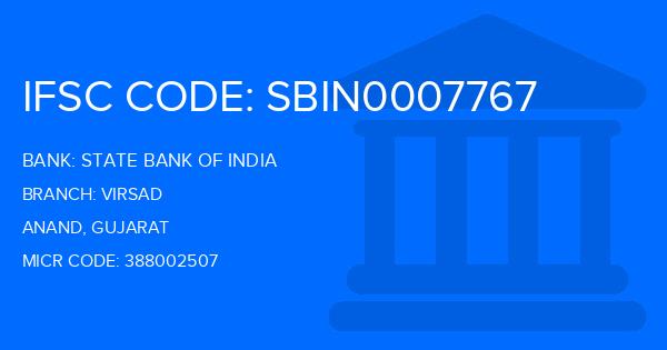 State Bank Of India (SBI) Virsad Branch IFSC Code