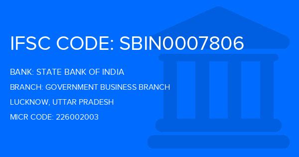 State Bank Of India (SBI) Government Business Branch