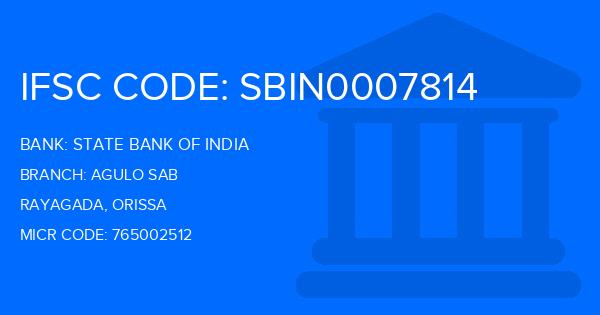 State Bank Of India (SBI) Agulo Sab Branch IFSC Code