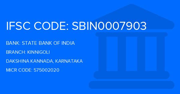State Bank Of India (SBI) Kinnigoli Branch IFSC Code