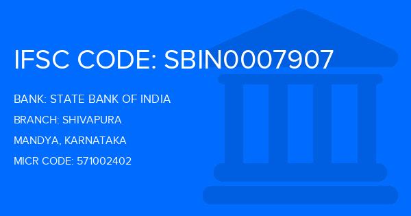 State Bank Of India (SBI) Shivapura Branch IFSC Code