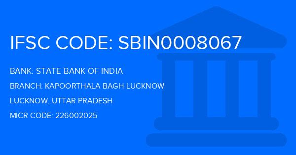 State Bank Of India (SBI) Kapoorthala Bagh Lucknow Branch IFSC Code