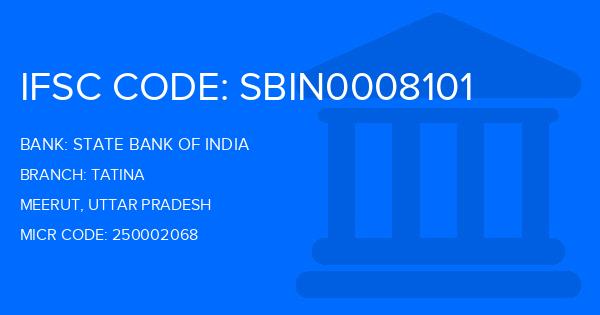 State Bank Of India (SBI) Tatina Branch IFSC Code