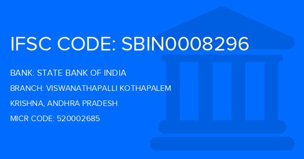 State Bank Of India (SBI) Viswanathapalli Kothapalem Branch IFSC Code