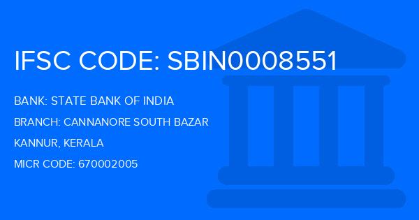 State Bank Of India (SBI) Cannanore South Bazar Branch IFSC Code