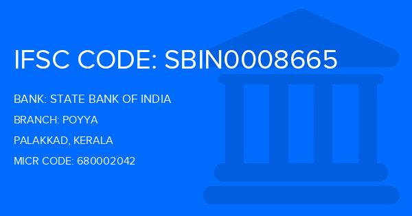 State Bank Of India (SBI) Poyya Branch IFSC Code