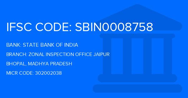 State Bank Of India (SBI) Zonal Inspection Office Jaipur Branch IFSC Code