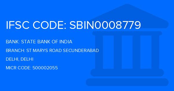 State Bank Of India (SBI) St Marys Road Secunderabad Branch IFSC Code