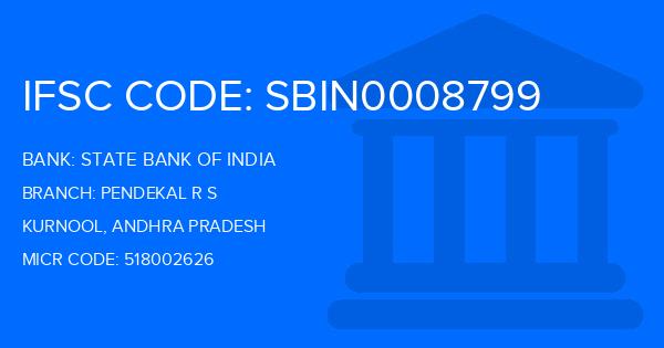 State Bank Of India (SBI) Pendekal R S Branch IFSC Code