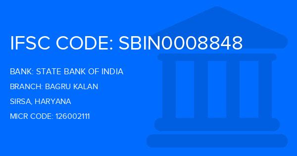 State Bank Of India (SBI) Bagru Kalan Branch IFSC Code