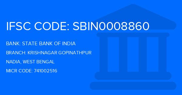 State Bank Of India (SBI) Krishnagar Gopinathpur Branch IFSC Code