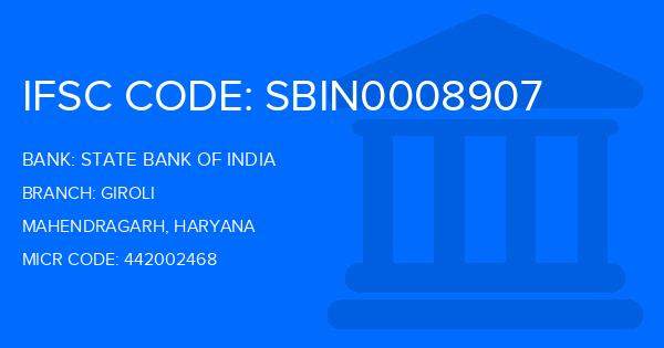 State Bank Of India (SBI) Giroli Branch IFSC Code